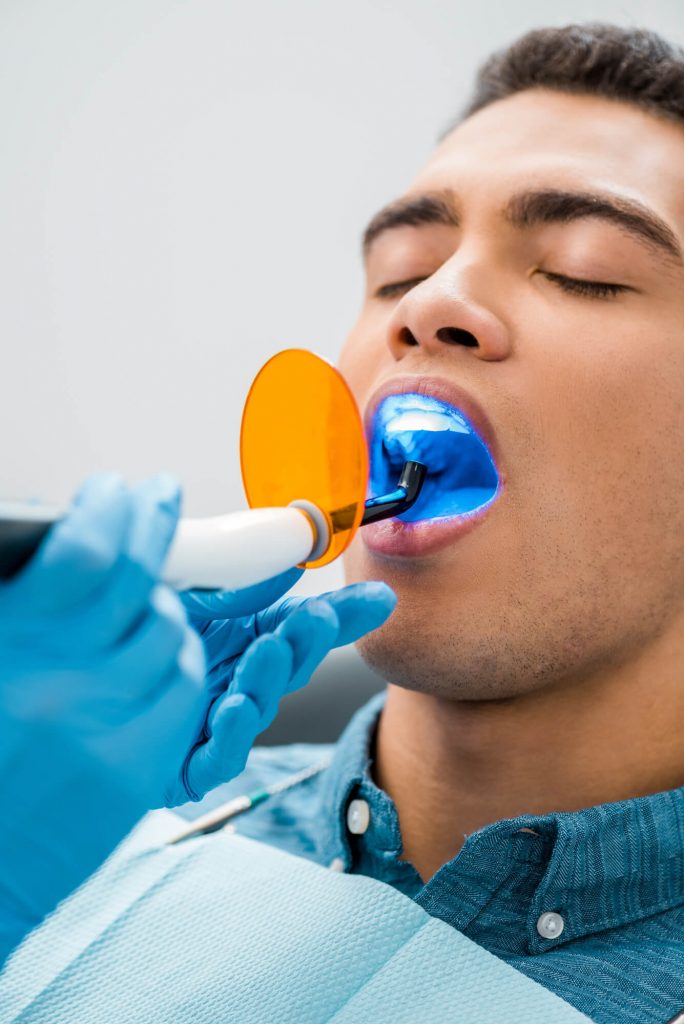 male patient getting his brite smile phillips