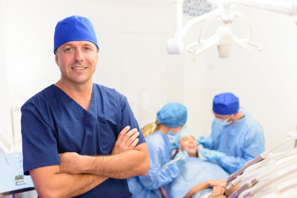 root canal dentist in park falls with patient