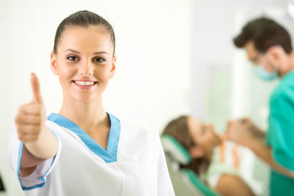 patient getting dental bonding in phillips