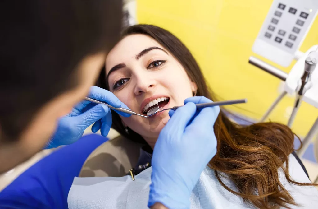 patient getting cerec same day crowns in phillips